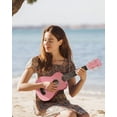 thumbnail image 7 of Donner Soprano Ukulele Beginner Kit for Kid Adult Student with Online Lesson 21 Inch Ukelele Bundle Bag Strap String Tuner Pick Polishing Cloth, Rainbow Series-Pink Color DUS-10K, 7 of 7