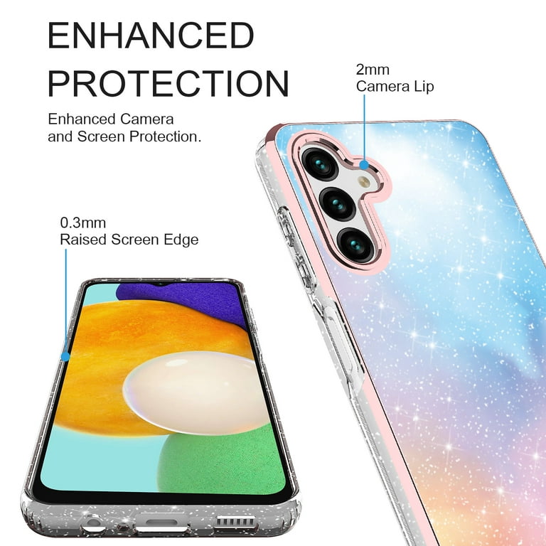 Samsung Galaxy A54 5G Case, Rosebono Hybrid Dual Layer Graphic
