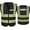 Black, variant on SECURITY Vest for Security Guards High Visibility Reflective Work Vest with Pockets Hi Vis Safety Vest Meets ANSI/ISEA