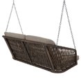 Mainstays Battle Creek Outdoor Wicker Porch Swing with Cushions