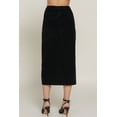 thumbnail image 3 of FashionStream Women's Relaxed Fit Corduroy Pencil Skirt Black, 3 of 5