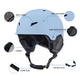 thumbnail image 3 of Casco moldeado integralmente con 8 ventilaciones ABS EPS a prueba de golpes para deportes de nieve al aire libre, 3 of 9