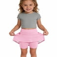 thumbnail image 4 of KAUOD Girls Athletic Skorts Tennis Skirt Elastic Waist Golf Workout Skirts Flowy Running School 𝗨niform Mini Skirt, 4 of 5