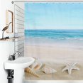 thumbnail image 4 of Shells on Tropical Beach Shower Curtain for Bathroom Fabric Waterproof Shower Curtain with 12 Plastic Hooks for Home Hotel Bath Decor 72 X 72 Inches, 4 of 6