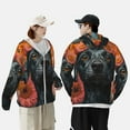 thumbnail image 4 of Vsdgher Sunflower Black Dog Print Adult Hoodie Shirts Rash Guard for Men Women,Long Sleeve Sun Protection Fishing Shirts for Athletic Running Swim-Small, 4 of 7