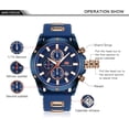 thumbnail image 5 of Mens Watch Casual Sports Watches (Chronograph/Waterproof/Luminous/Calendar) Silicon Band Fashion Quartz Watch for Men, 5 of 6