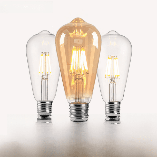 Lámpara de filamento de bombilla LED Edison, bombilla vintage ST64, bombilla de tungsteno, bombilla de chupete, E27, lámpara de restaurante con filamento de tungsteno de imitación