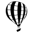 thumbnail image 3 of Iron Art Hot Air Balloon Wall Hanging Metal Minimalist Modern Abstract Wall Decor, 3 of 4