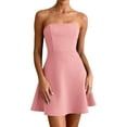 thumbnail image 5 of PRETTYGARDEN Women's Strapless Mini Summer Dress Spring A Line Tube Top Wedding Guest Cocktail Party Short Dresses, 5 of 9