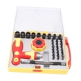 thumbnail image 1 of Juego de destornilladores de trinquete de 34 Uds., Kit de herramientas de reparación de electrodomésticos de acero de alta dureza con varilla de extensión para teléfonos, tabletas y relojes, 1 of 8