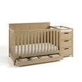 thumbnail image 3 of Graco Hadley 5-in-1 Convertible Baby Crib and Changer with Drawer, Driftwood, 3 of 10