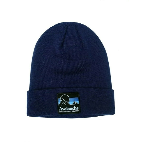Avalanche Hiking Marled Knit Cuff Beanie One Size Navy - AM5-0926
