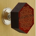 thumbnail image 2 of IBA Indianbeautifulart Boutons Rouges Gravés Lot de 10 Boutons de Porte en Bois pour Tiroir, 2 of 3