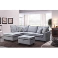 thumbnail image 2 of Harmony Light Gray Fabric Sectional with Left-Facing Chaise and Storage Ottoman, 2 of 4