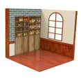 thumbnail image 3 of Backdrop Scene Model Layout Background Decor Parking Background Diorama Scene Display Collection Background for Action Figures Diecast Car Tea House, 3 of 7