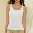 thumbnail image 5 of Bixock Pajamas Tank Tops for Women Round Neck Sleeveless Camisole with Built In Bra Breathable Soft Elastic Basic Layering Daily Indoor Casual Sleepwear, 5 of 6