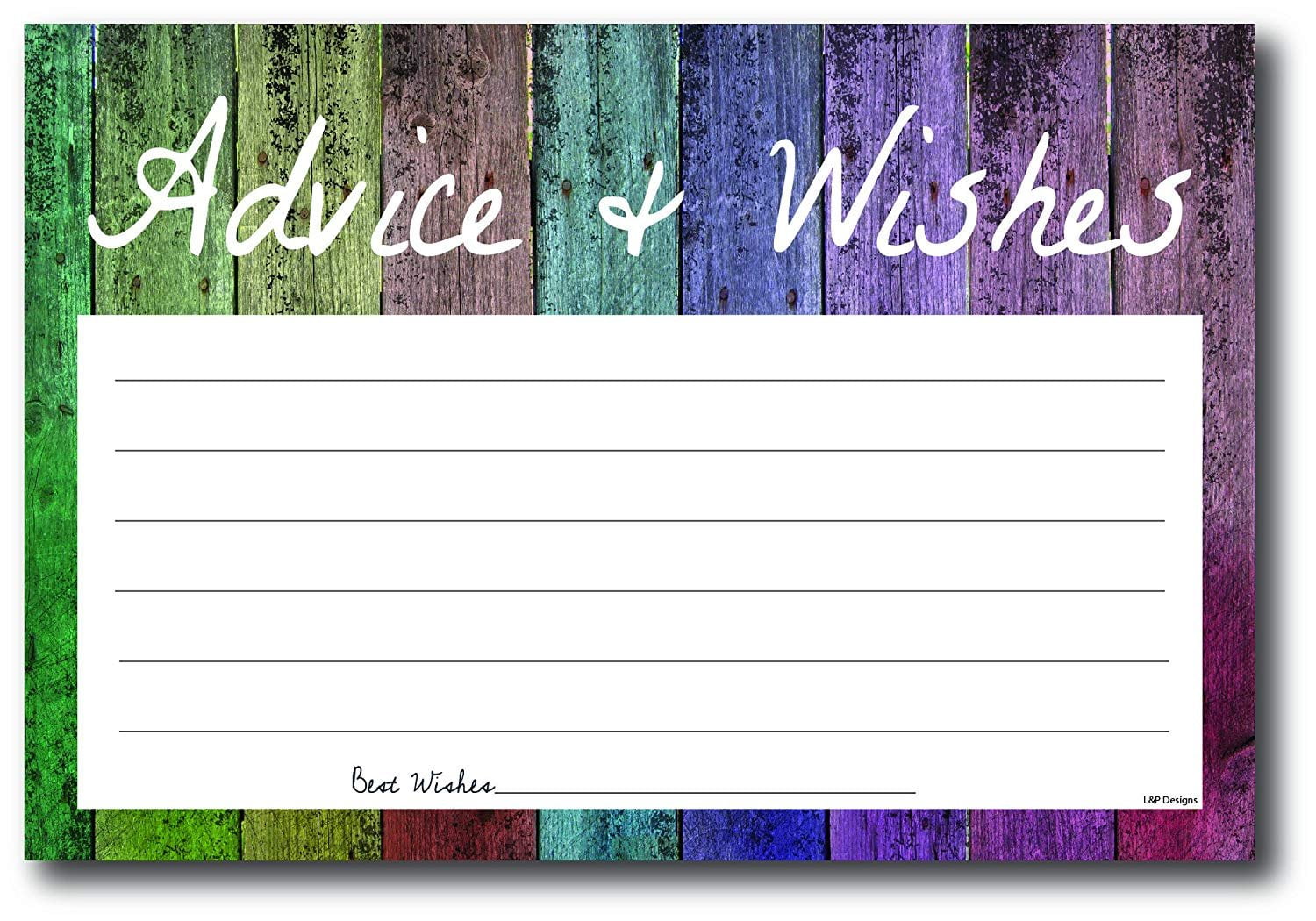 Bridal Shower 50 Ct 4x6 Graduate or any occasion Advice and Wishes Cards Baby Shower Perfect for the Bride and Groom Rustic Blue Shiplap