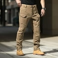 thumbnail image 2 of LIUJUNSHOP Workwear Cargo Pants for Men Men's Lined Cargo Pants Outdoor Winter Warm Work Utility Trousers For Hiking, 2 of 5