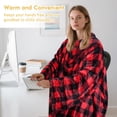 thumbnail image 4 of Catalonia Wearable TV Blanket with Sleeves Arms & Feet pockets for Adult Micro Plush Fleece Large Wrap Throw Robe 75 x 5, 4 of 5