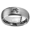 thumbnail image 2 of Tungsten Wolf Design 8mm Brushed Gray Dome Polished Edges Men Ring, 2 of 2