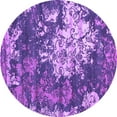 thumbnail image 1 of Ahgly Company Indoor Round Abstract Purple Contemporary Area Rugs, 7' Round, 1 of 4