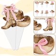 thumbnail image 3 of Topper para cupcakes CYUXING de 48 piezas con botas y sombreros vaqueros, moño rosa, 3 of 7