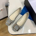 thumbnail image 4 of Gray Womens Flat Shoes Slip On Casual Wear With Decorative Buckle Soft Mesh Upper for Everyday Comfort Availabler Size 6, 4 of 4