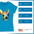 thumbnail image 4 of Tee Hunt Dean Russo Cute Chihuahua T-Shirt Neon Colorful Dog Women's T-Shirt Tee, Light Blue, XX-Large, 4 of 5