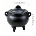thumbnail image 5 of Clearance! Halloween Decorations Indoor - Iron Witch Cauldron With Lid Side Handles 3 Legs Black Mini Cauldron Pot - Hocus Pocus Party Decor for Home Table Mantel Kitchen Room, 5 of 6