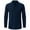 Pure Color, variant on Men's Pure Color Long Sleeve Vintage Stand-Up Collar Shirt - Polyester Casual Fashion Top