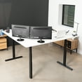 thumbnail image 2 of VIVO Electric 77" x 71" Corner Stand Up Desk, White Table Tops, Black Frame, 2 of 8