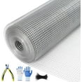 thumbnail image 3 of QinaQin Hardware Cloth Chicken Wire Fence, Galvanized Steel Mesh, Silver, 3 of 7