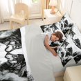 thumbnail image 5 of Manfei Ink Wash 7pcs Queen Bedding,Wild Wolves Bedding Comforter Set Queen,White Black,Light Gray Reversible, 5 of 7