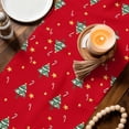 thumbnail image 4 of Christmas Tree Table Runner 72 Inches, Red Xmas Candy Cane Stars Winter Holiday Bed Runner Dresser Scarves Tabletop for Indoor Outdoor Parties/Ceremony/Banquet, 16" x 72", 4 of 8