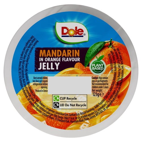 Dole Mandarin Fruit in Jelly Pot 123g, British Import (Pack of 3)