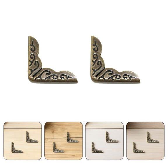 Homoyoyo Metal Book Corners Brown Iron Photo Mounting Corners for Scrapbooking Albums Crafts 50 Pieces