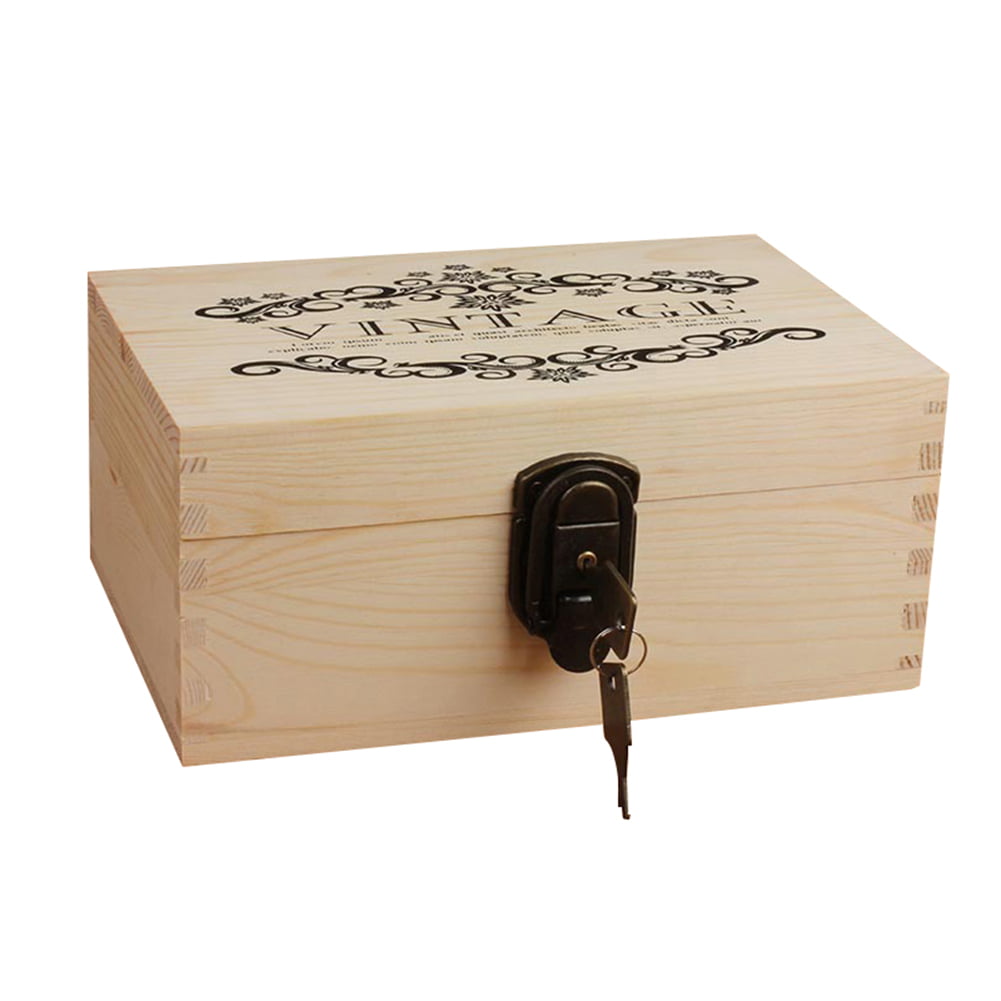 Valinks - Valink Wooden Keepsake Box Decorative Wooden Crafts Box with ...