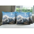 thumbnail image 6 of Ambesonne Nature Throw Pillow Cover 4 Pack, Mountain Natural Beauty, 16", White Blue Brown, 6 of 7