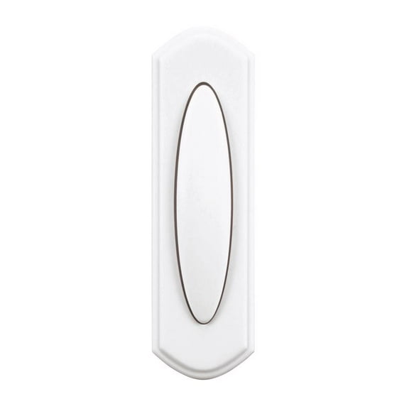 OVAL PSHBTN DOORBELL WHT(Pack of 1)