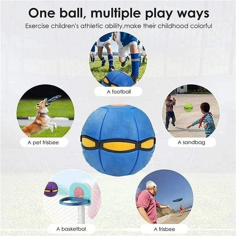UFO Magic Ball Portable Pet Toy Flying Saucer Ball Creative Doggy Disc Ball Stomp Magic Balls Decompression Flying Flat Throw Dog Ball Toy for Childrens Kids Sports Outdoor Games Blue Walmart