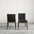 thumbnail image 6 of Valentine Mid-Century Modern Faux Leather Dining Chair in Black (Set of 2), 6 of 8