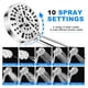 thumbnail image 2 of Juego de Ducha de Mano de 10 Modos, Cabezal de Ducha de Alta Presión con Manguera de Acero Inoxidable de 59 Pulgadas y Soporte de Latón Ajustable., 2 of 5