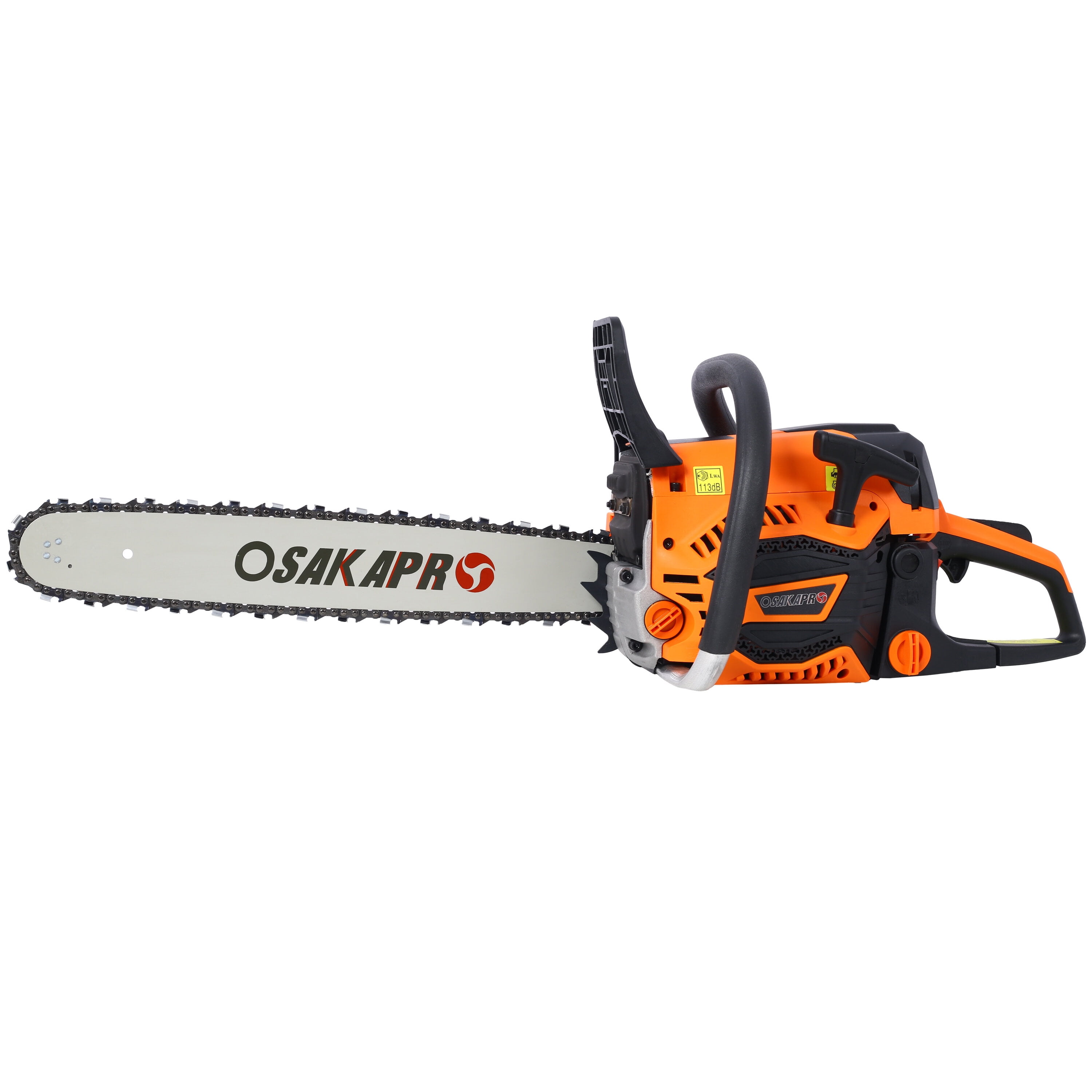, 62CC Gas Powered Chainsaw, 20 Inch 2-Cycle Petrol Handheld Chain Saw, Gasoline Gas Chainsaws for Tree Wood Cutting,EPA compliant, Orange ,Aluminium ,