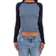 thumbnail image 1 of Txlixc Pullover de mujer, cuello redondo de contraste, manga de raglan larga, adecuado para la primavera y el otoño Txlixc moda, 1 of 4