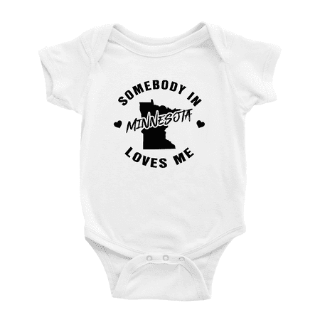 

Somebody in Minnesota Loves Me Cute Baby Bodysuit 6-12 Months