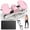 Pink, variant on Rock Stepper Machine with 2 Resistance Bands & Silent Anti-Slip Mat, 330 lbs Foldable Stair Stepper from Side to Side with LCD Monitor, Quiet Hydraulic Stepper for Home & Office, Mini Stepper
