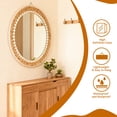 thumbnail image 5 of MEHOOM 20" Round Boho Wall Mirror, Rattan Hanging Mirror for Bedroom, Living Room, Farmhouse Decor, 5 of 10