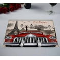 thumbnail image 2 of YUSDECOR Paris retro Kitchen Dining Table Mats Placemats Size 12x18 Inches, Set of 2 Pieces, 2 of 2