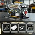 thumbnail image 3 of BseSparklion V8 Engine Building Kit for Adults, Build Your Own MOC Mini V8 Engine Model Toy for Display, Compatible with Lego Car Set, STEM Building Proje, 3 of 8