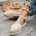 thumbnail image 2 of Mepaouo Espadrilles Wedge Sandals for Women Comfortable Closed Pointy Toe Summer Platform Heels Shoes, 2 of 8